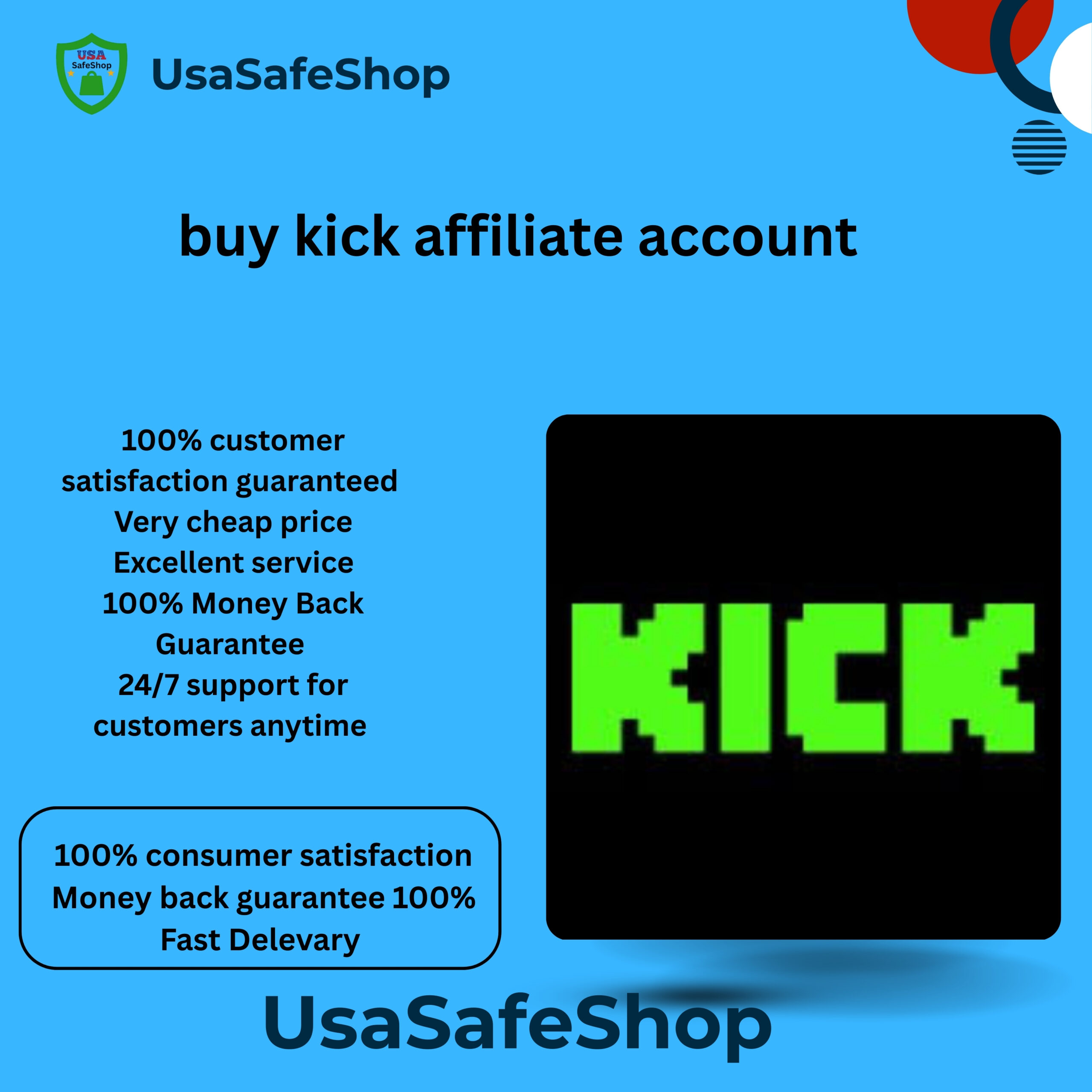 buy kick affiliate account