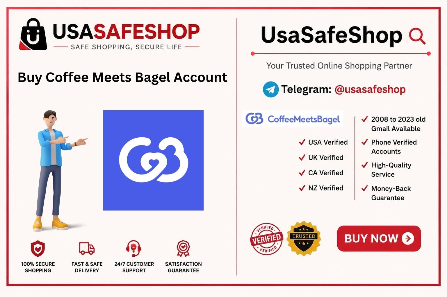 Buy Coffee Meets Bagel Account 1 Buy Coffee Meets Bagel Account